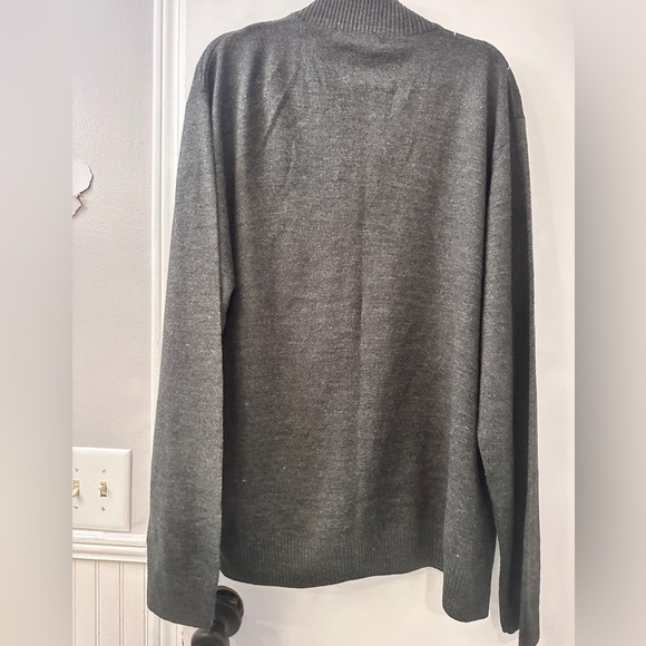 U.S. Polo Assn. Men’s Argyle 1/4 Zip Pullover Sweater Grey XXL - Picture 3 of 9